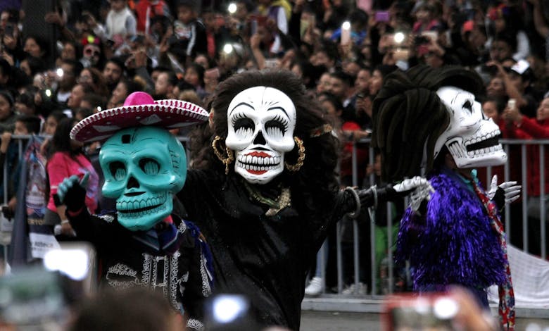 Day of the Dead parade in downtown Mexico City
