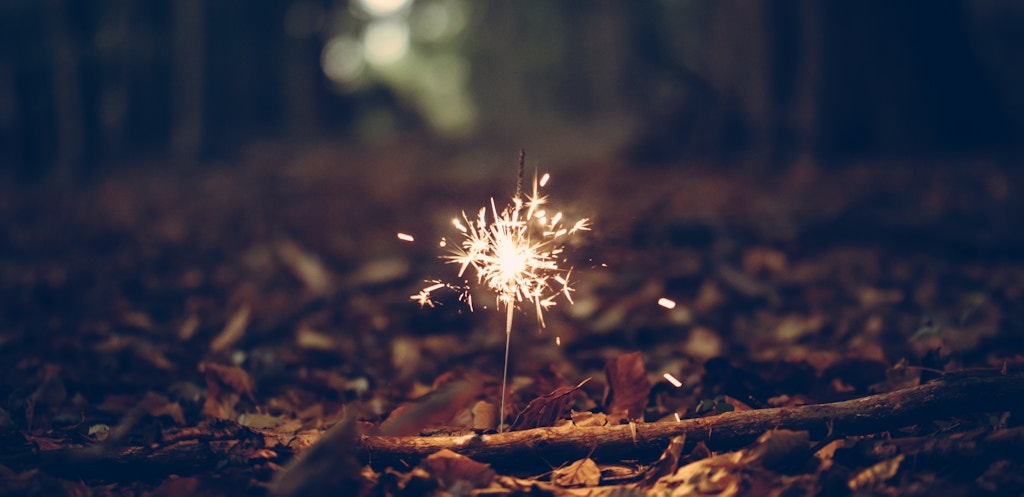 Sparkler in the trees