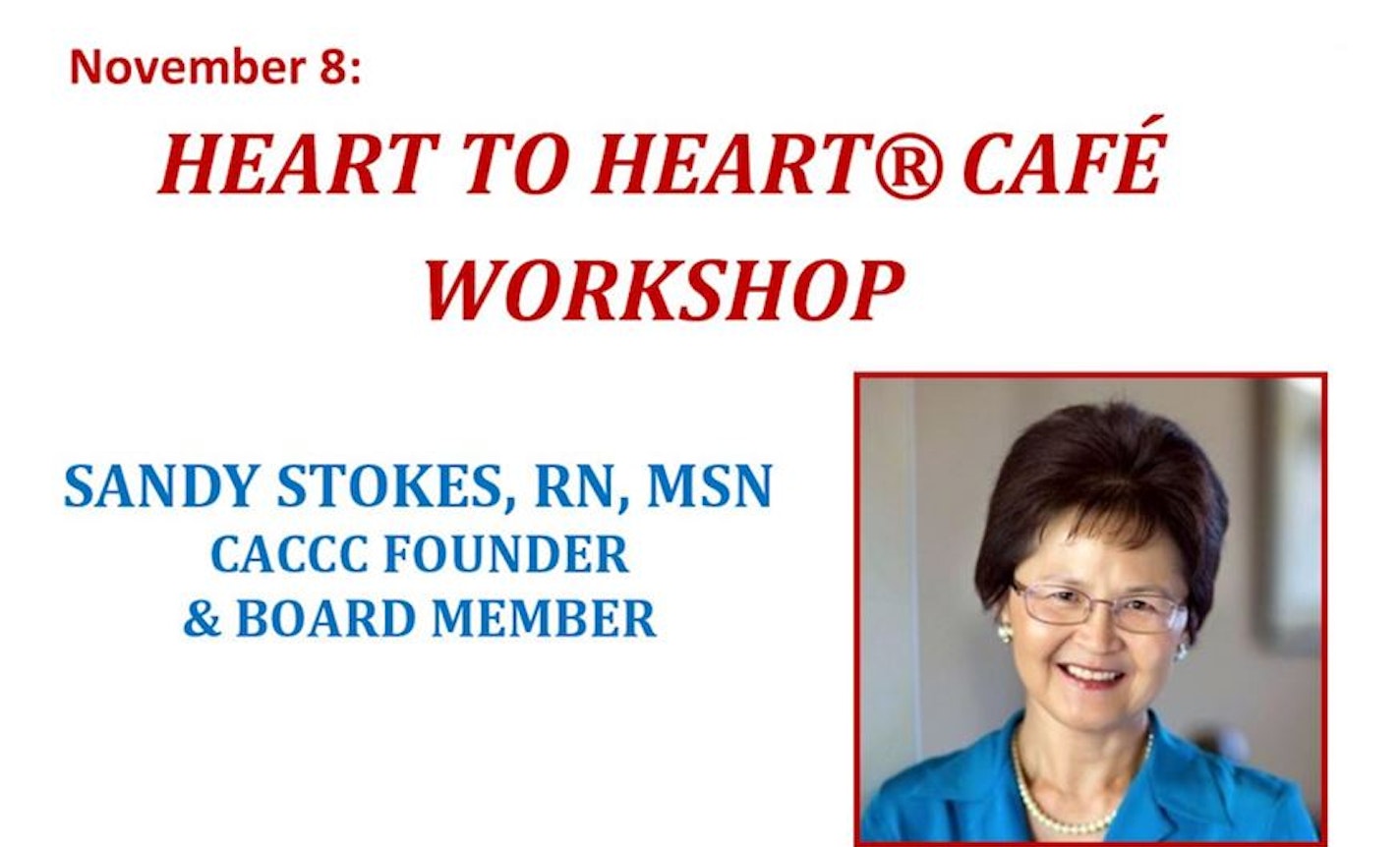 Heart to Heart Café (ACP Training & Workshop)