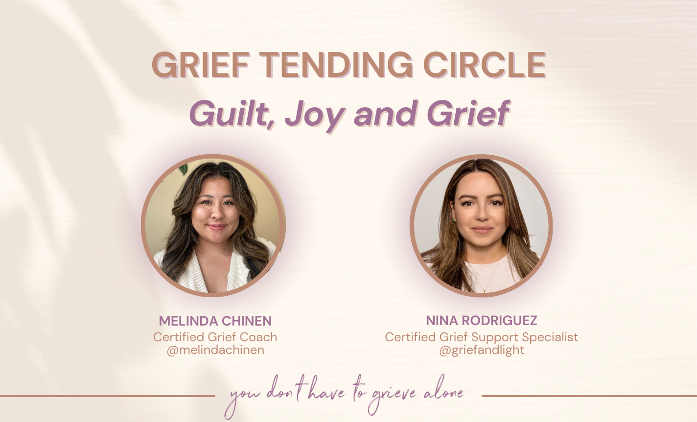 Grief Tending Circle: Guilt, Joy and Grief (live on Zoom)